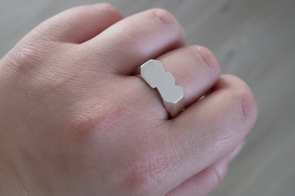 Pyrite signet ring stor